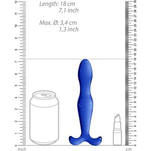 Chrystalino Elegance Blue - Glazen Dildo