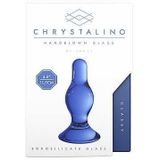 Chrystalino Classy Glazen Buttplug - Blauw