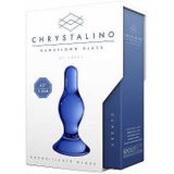 Chrystalino Classy Glazen Buttplug - Blauw