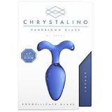 Chrystalino Expert Glazen Buttplug - Blauw