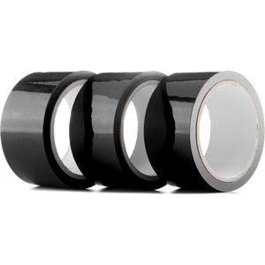 Set van 3 rollen bondagetape - Zwart