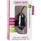 Shots Toys Power Rabbit Vingerring - Zwart