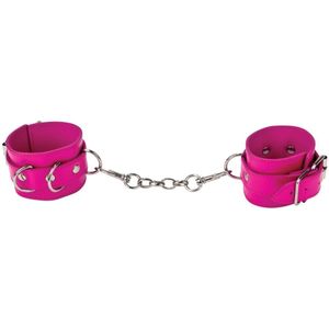 Leather Cuffs Pink