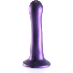 Shots - Ouch! OU818MPU - Ultra Soft Curvy G-Spot Dildo -7''/17 cm-Metallic Purple