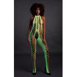 Shots - Ouch! OU835GLOOSX - Bodystocking with Halterneck - Green - XL/XXXXL