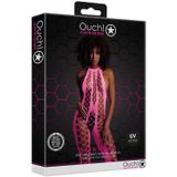 Shots - Ouch! OU835GPNOS - Bodystocking with Halterneck - Pink - XS/XL