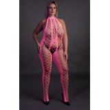 Shots - Ouch! OU835GPNOS - Bodystocking with Halterneck - Pink - XS/XL