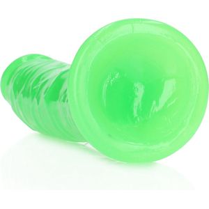 Slim Realistic Dildo with Suction Cup - Glow in the Dark - 8'' / 20 cm