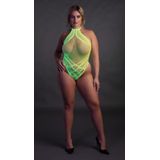 Shots - Ouch! OU839GLOOS - Body with Halter Neck - Neon Green - XS/XL