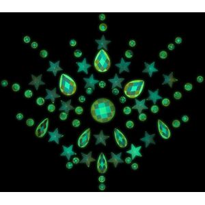 Body Jewelry Stickers - Chest - Glow In The Dark - Opal