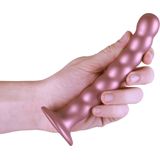 Shots - Ouch! OU823ROS - Beaded G-Spot Dildo - 6,5'' / 16,5 cm - Rose Gold