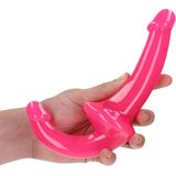 Shots - RealRock REA147GLOPNK1 - Strapless Strap-On - GitD - 6'' / 13,5 cm - Neon Pink