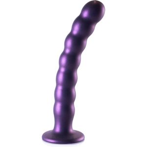 Shots - Ouch! OU824MPU - Beaded G-Spot Dildo - 8'' / 20,5 cm - Metallic Purple