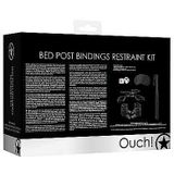 Bed Post Bindings Restraing Kit - Black