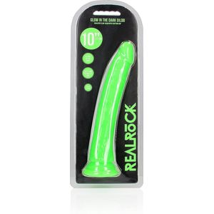 REALROCK - 10 inch - dildo - zuignap - glow in the dark - groen