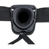 Shots - RealRock Vibrerende Holle Strap-On met Ballen - 18 cm Black