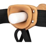 Hollow Strap-on without Balls - 10'' / 24,5 cm - Tan