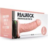 Shots - RealRock REA138FLE - Vibrating Hollow Strap-on No Balls - 6'' / 15,5 cm - Flesh