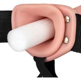 Vibrating Hollow Strap-on No Balls - 8'' / 20,5 cm - Flesh