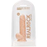 Real Rock - Silicone Dildo met Ballen - Blanke huidskleur - 21.6 cm