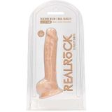 Real Rock - Silicone Dildo met Ballen - Blanke huidskleur - 22.8 cm