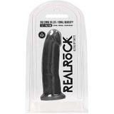 Real Rock - Silicone Dildo zonder Ballen - Zwart - 19,2 cm