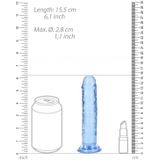 Dildo recht model met zuignap 14.5 cm - Blauw
