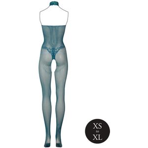 Kanten Visnet Catsuit - Blauw