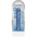 Dildo recht model met zuignap 20 cm - Blauw