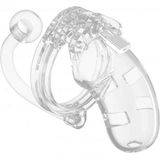 Shots - ManCage Model 10 Kuisheidskooi met Plug - 9 cm Transparent