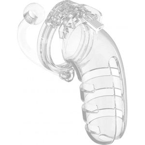 Shots - ManCage Model 12 Kuisheidskooi met plug - 14 cm transparent