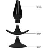 Shots - Ouch! | Interchangeable Butt Plug Set - Pointed Medium - Black