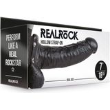 Shots - RealRock Holle Strap-On met Ballen - 18 cm black