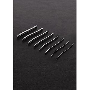 Shots - Steel Hegar Sound Double End Dilator - 8 Pieces Silver