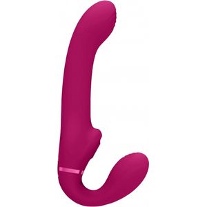 Ai - Dual Vibrating  Air Wave Tickler Strapless Strapon - Roze