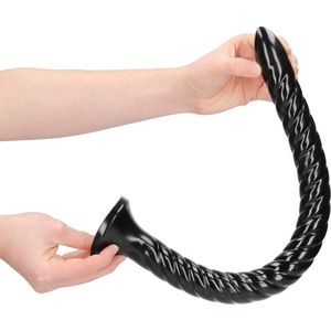 Shots - Ouch! OU842BLK - Swirled Anal Snake - 20''/ 50 cm - Black