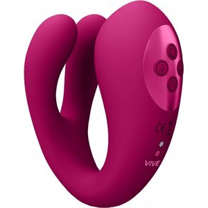 Vive Triple Action oplaadbare vibator met clitorale Pulse Wave stimulatie - roze
