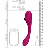 Vive dubbelzijdige pulserende Air-Wave buigbare vibrator - roze