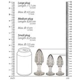 Acrylic Silverchip Butt Plug Set - Silver