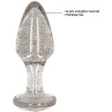 Acrylic Silverchip Butt Plug Set - Silver