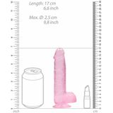 Crystal Clear Dildo-REA090 Pink 6