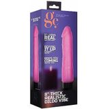 8 Inch Thick Realistic Dildo Vibe - Pink