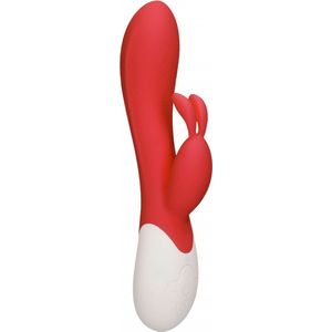Flame - Rechargeable Heating G-Spot Rabbit VibratorÂ - Red