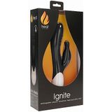 Ignite - Rechargeable Heating G-Spot Rabbit Vibrator - Black