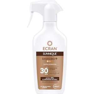 Ecran Sunnique Zonnemelkspray SPF 30, activeert de natuurlijke bruining, zonder zelfbruiner, voor alle huidtinten, 300 ml