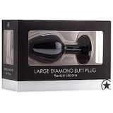 Diamond Butt Plug - Black - Large
