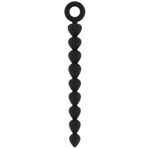 Sono – Anale Ketting Beads Driehoek met Ring en Hoge Kwaliteit 21 cm - Zwart