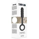 Sono - No. 61 - Dildo With Metal Ring - Black