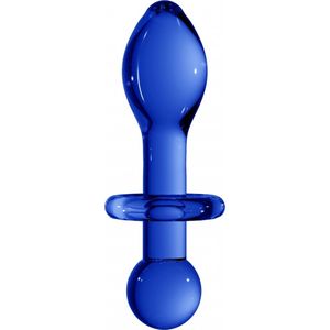 Chrystalino Rocker -  Blue glazen dildo