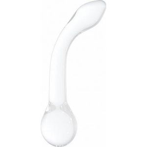 Chrystalino G-rider - White glazen dildo